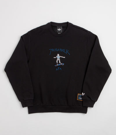Adidas x Thrasher x AFA Gonz Crewneck Sweatshirt in Black