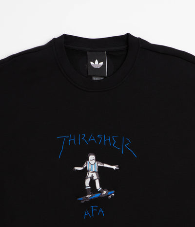Adidas x Thrasher x AFA Gonz Crewneck Sweatshirt in Black