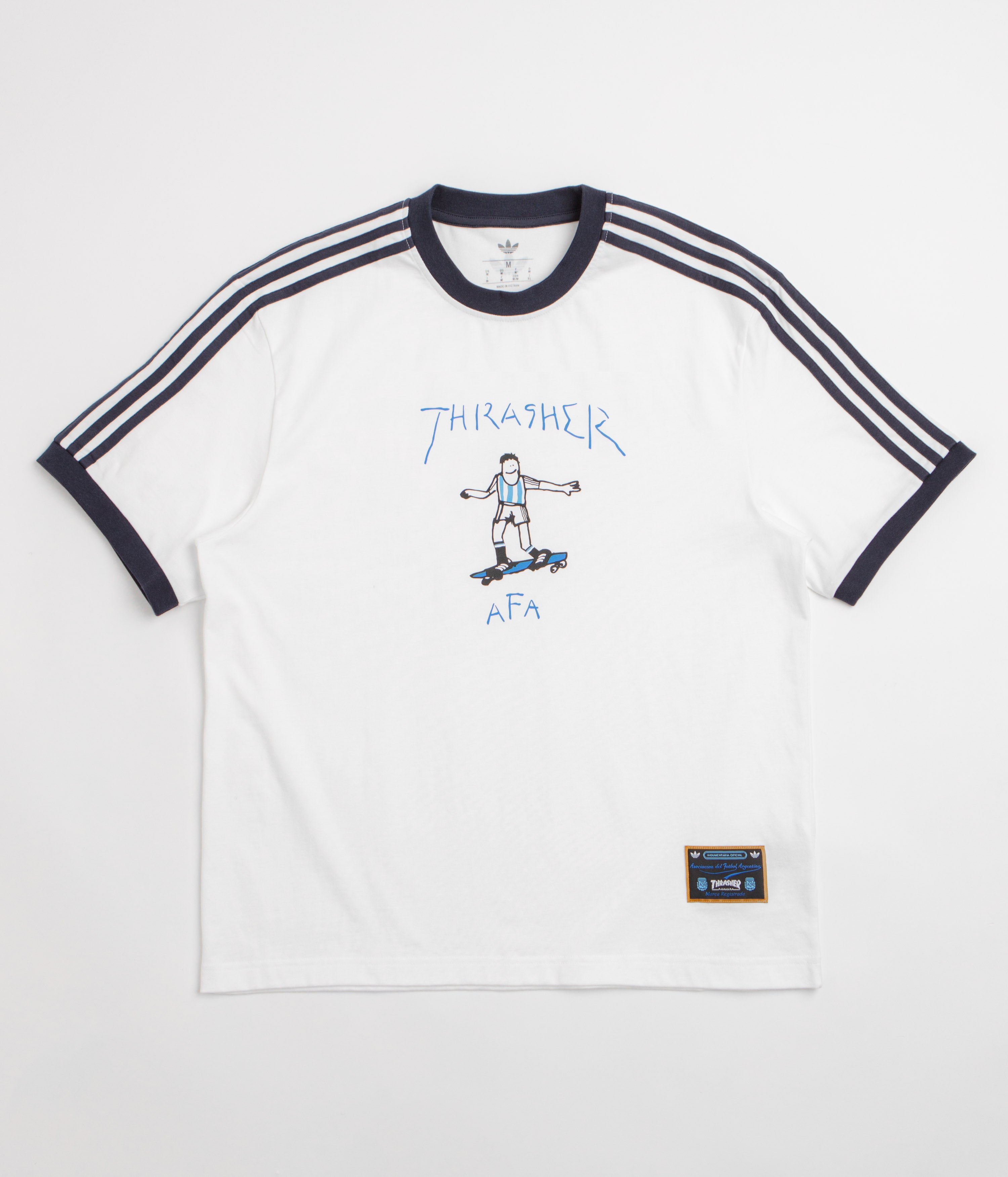 Adidas x Thrasher x AFA Gonz Ringer T-Shirt in Core White
