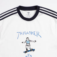 Adidas x Thrasher x AFA Gonz Ringer T-Shirt in Core White thumbnail