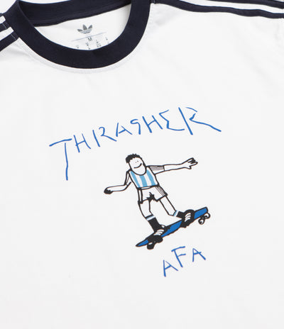 Adidas x Thrasher x AFA Gonz Ringer T-Shirt in Core White
