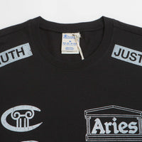 Aries x Champion Sponsor Long Sleeve T-Shirt in Black thumbnail