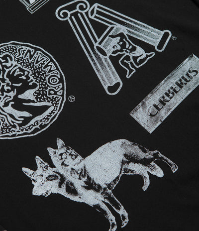 Aries x Champion Sponsor Long Sleeve T-Shirt in Black