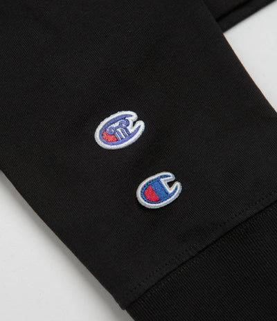 Aries x Champion Sponsor Long Sleeve T-Shirt in Black