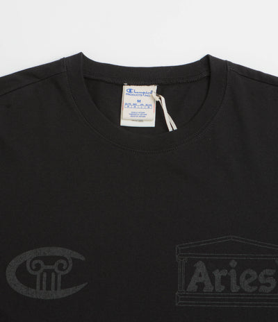 Aries x Champion Stars Long Sleeve T-Shirt in Black