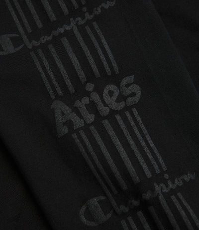 Aries x Champion Stars Long Sleeve T-Shirt in Black