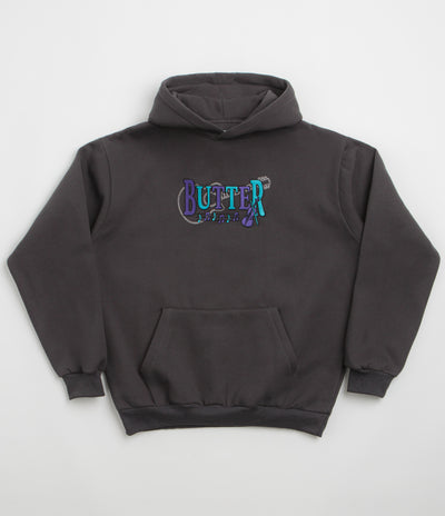 Butter Goods Arrangement Hoodie in Washed Black