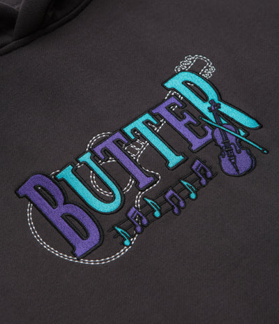 Butter Goods Arrangement Hoodie in Washed Black