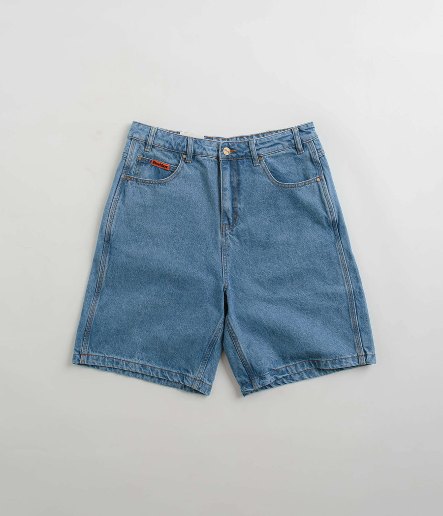 Butter Goods Baggy Denim Shorts in Washed Indigo