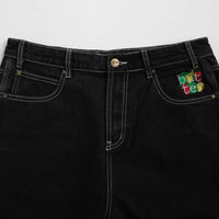 Butter Goods Scribble Denim Shorts - Flat Black thumbnail