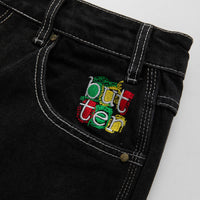Butter Goods Scribble Denim Shorts - Flat Black thumbnail