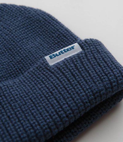 Butter Goods Wharfie Beanie - Navy / White