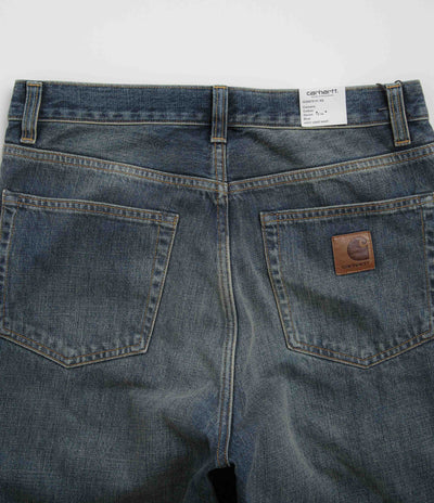 Carhartt Aaron Pants - Blue Worn Used Wash