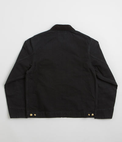 Carhartt Detroit Jacket in Black and Black Stone Canvas