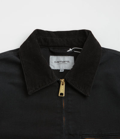 Carhartt Detroit Jacket in Black and Black Stone Canvas