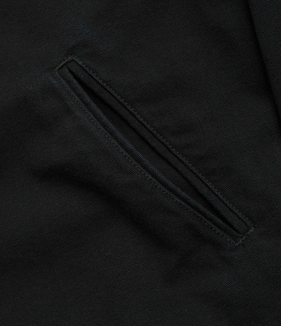 Carhartt Detroit Jacket in Black and Black Stone Canvas
