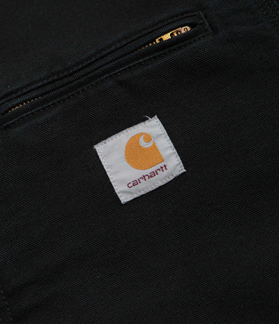 Carhartt Detroit Jacket in Black and Black Stone Canvas