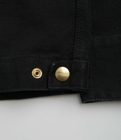 Carhartt Detroit Jacket in Black and Black Stone Canvas