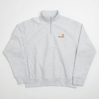 Carhartt Half Zip American Script Sweatshirt - Ash Heather thumbnail