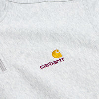 Carhartt Half Zip American Script Sweatshirt - Ash Heather thumbnail