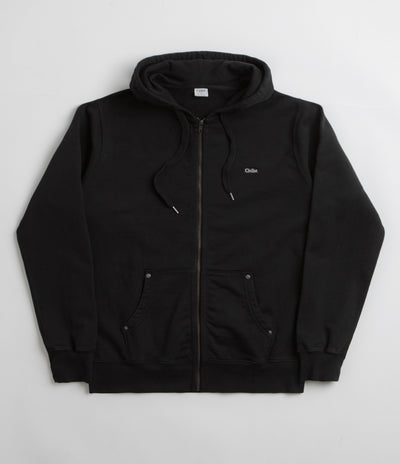 Civilist Studded Heavy Zip Hoodie in Black