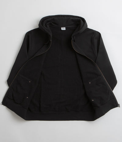 Civilist Studded Heavy Zip Hoodie in Black