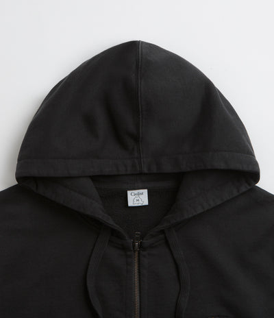 Civilist Studded Heavy Zip Hoodie in Black