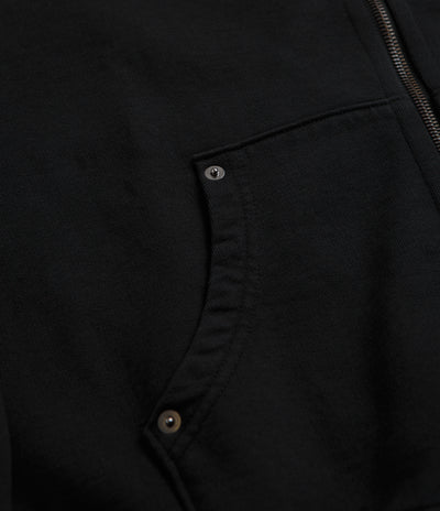 Civilist Studded Heavy Zip Hoodie in Black
