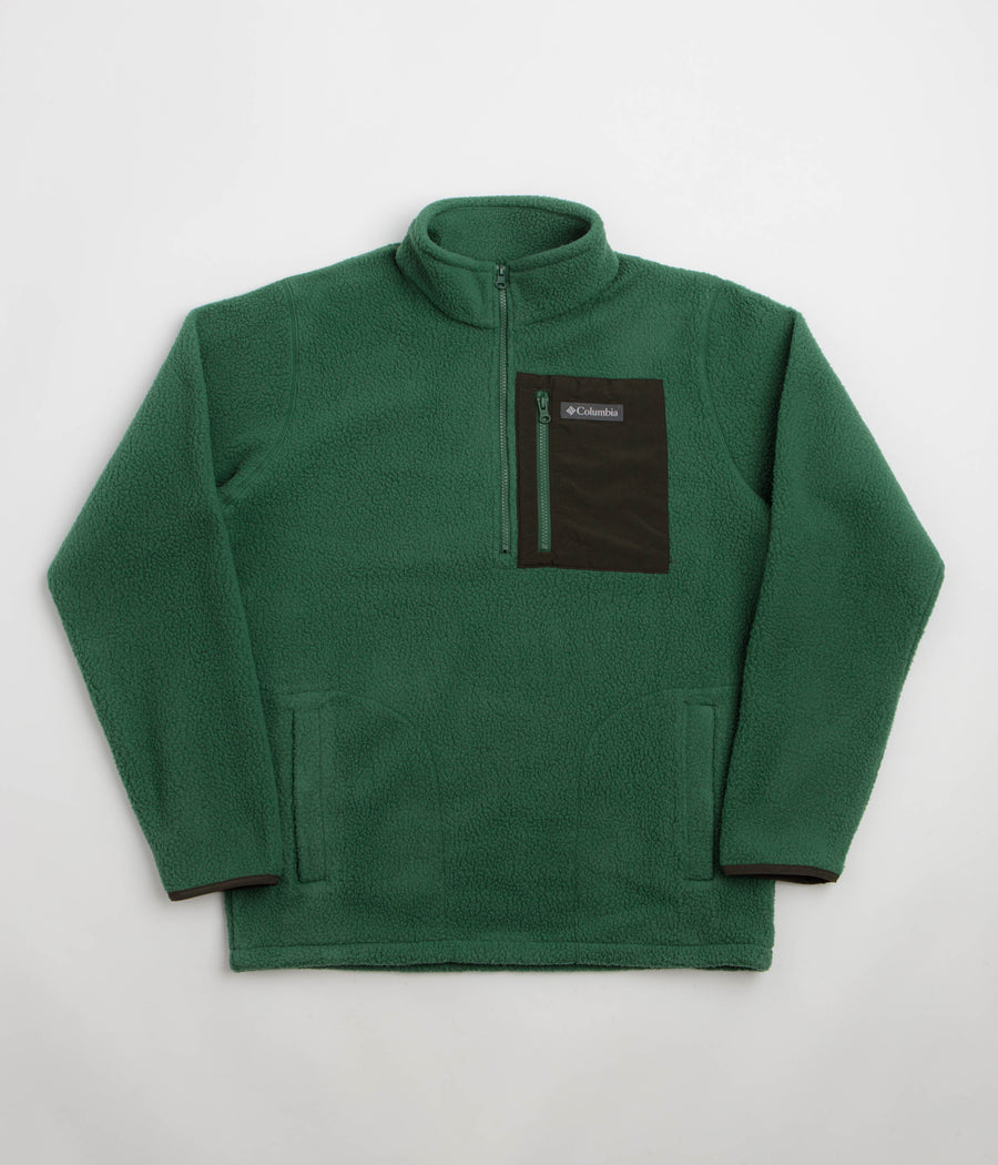 Columbia Jasper Ridge Pebbled Half Zip Fleece in Rain Forest and Greenscape