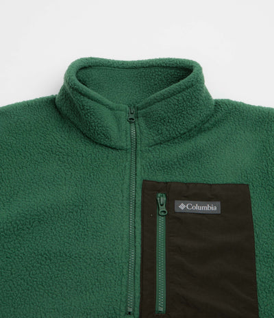 Columbia Jasper Ridge Pebbled Half Zip Fleece - Rain Forest / Greenscape
