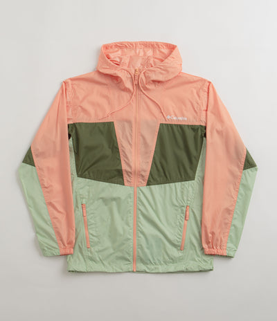 Columbia Trail Traveler Windbreaker Jacket - Sage Leaf / Canteen / Apricot Fizz