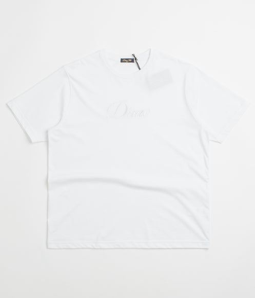Dime Cursive T-Shirt - White / Grey