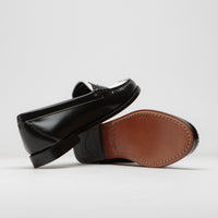 G.H. Bass Womens Weejun Penny Shoes in Black and White thumbnail