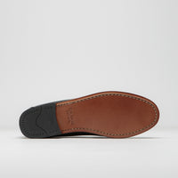 G.H. Bass Womens Weejun Penny Shoes in Black and White thumbnail