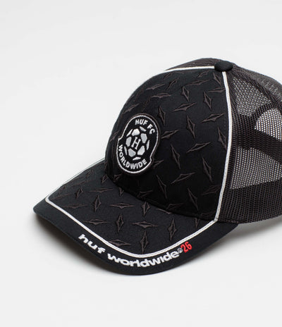 HUF Diamond Plate Trucker Cap in Black