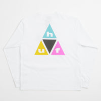 HUF Prism Triple Triangle Long Sleeve T-Shirt - White / Black thumbnail