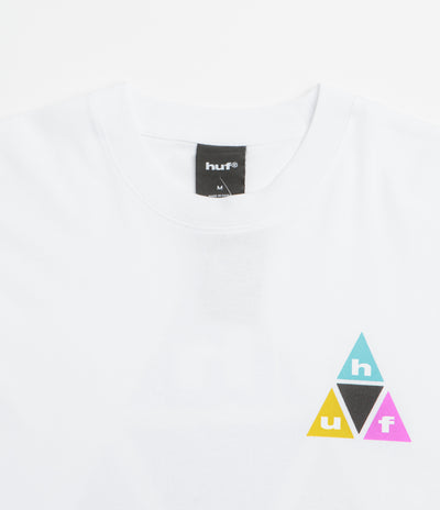 HUF Prism Triple Triangle Long Sleeve T-Shirt - White / Black