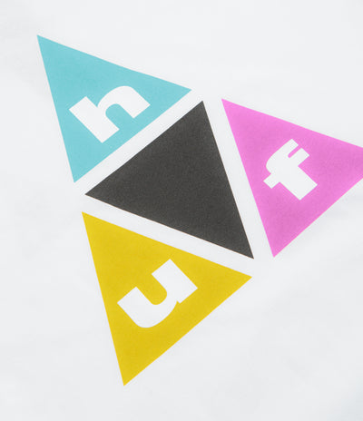 HUF Prism Triple Triangle Long Sleeve T-Shirt - White / Black
