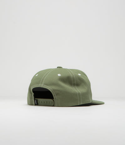 HUF Set TT Cap in Light Olive and White