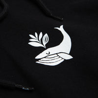 Magenta Whale Plant Hoodie - Black thumbnail