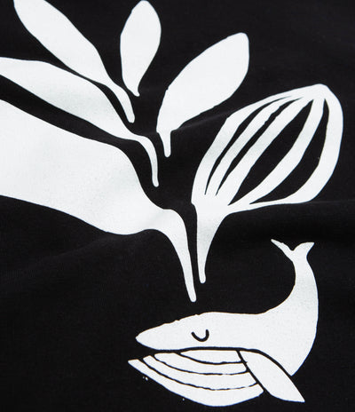 Magenta Whale Plant Hoodie - Black
