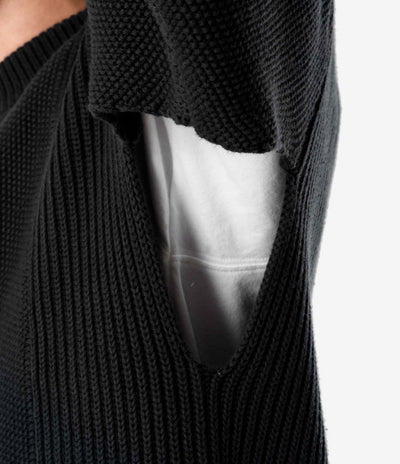 Maharishi Knitted Crewneck Sweatshirt - Black