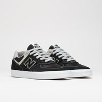 New Balance Numeric 574 Shoes in Black and Grey thumbnail
