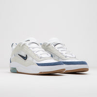 Nike SB Air Max Ishod Shoes in White and Navy and Summit White - Black thumbnail