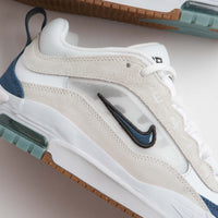 Nike SB Air Max Ishod Shoes in White and Navy and Summit White - Black thumbnail