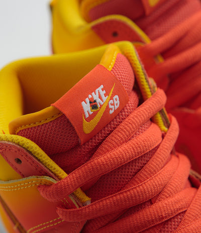 Nike SB Dunk High Pro Shoes - Amarillo / Orange - White - Black
