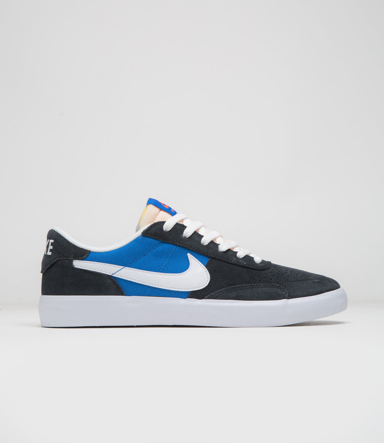 Nike SB Heritage Vulc Shoes - Black / White - Signal Blue - Safety Ora ...