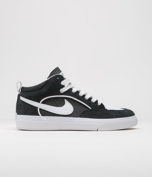 Nike SB React Leo Shoes Black White Black Gum Light Brown Flatspot