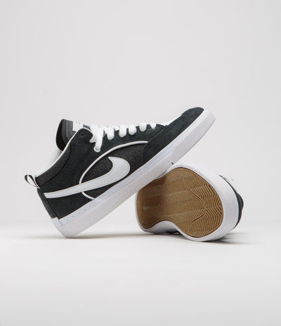 Nike SB React Leo Shoes - Black / White - Black - Gum Light Brown