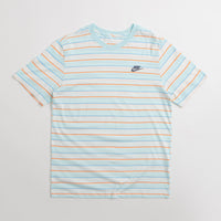 Nike Stripe Club T-Shirt in Glacier Blue and Thunder Blue thumbnail